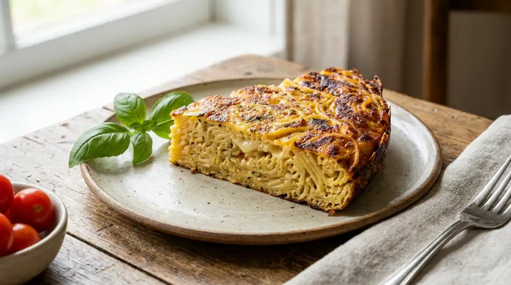 Italian Frittata di Maccheroni (Pasta Omelette)